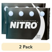 2 pack Nitro Ultimate Distance Golf Balls, 24 Pack, White