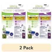 2 pack Nix Ultra Lice Treatment & Prevention Kit Shampoo, Removal Comb & Daily Prevention Spray
