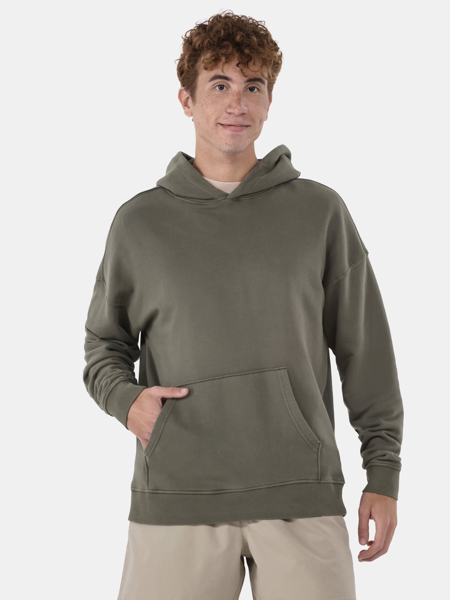 (2 pack) No Boundaries All Gender Oversized Fleece Hoodie Sweatshirt, 1 or 2-Pack, Men's