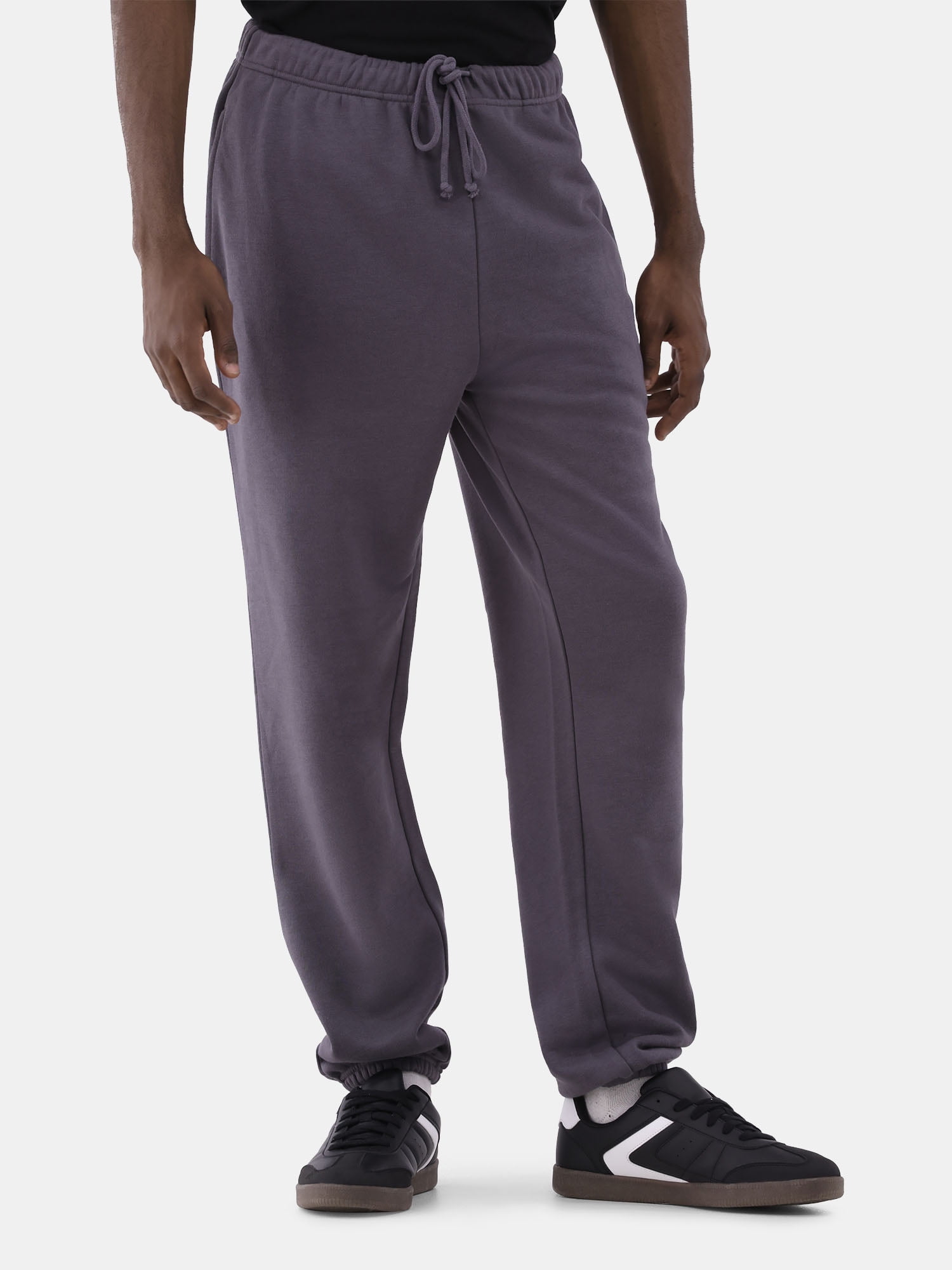 (2 pack) No Boundaries All Gender Soft Fleece Jogger Pants, 30" Inseam, Men's and Big Men's