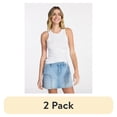 thumbnail image 1 of (2 pack) No Boundaries Ribbed High Neck Tank Top, Women's XXS-XXL, 1 of 6
