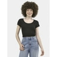 thumbnail image 1 of (3 pack) No Boundaries Short Sleeve Scoop Neck Tee, Women's XXS-XXXL, 1 of 5