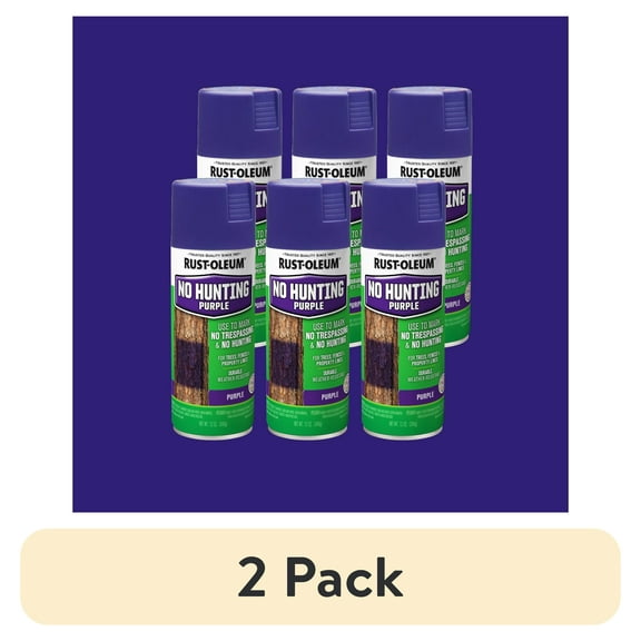 (2 pack) 6 Pack, No Hunting Purple, Rust-Oleum Specialty Spray Paint- 270970, 12 oz