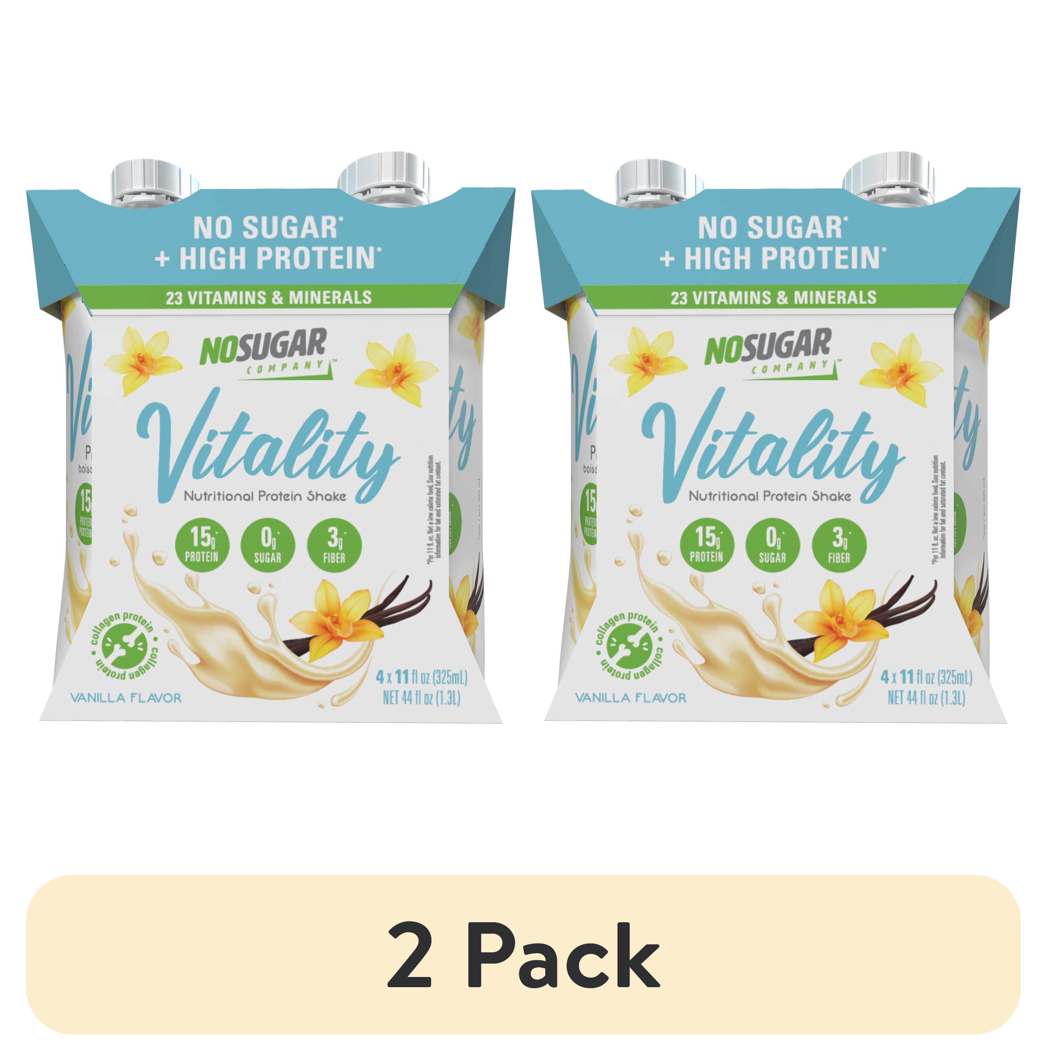 2 pack) No Sugar Company Vitality Ready to Drink Nutritional Shake