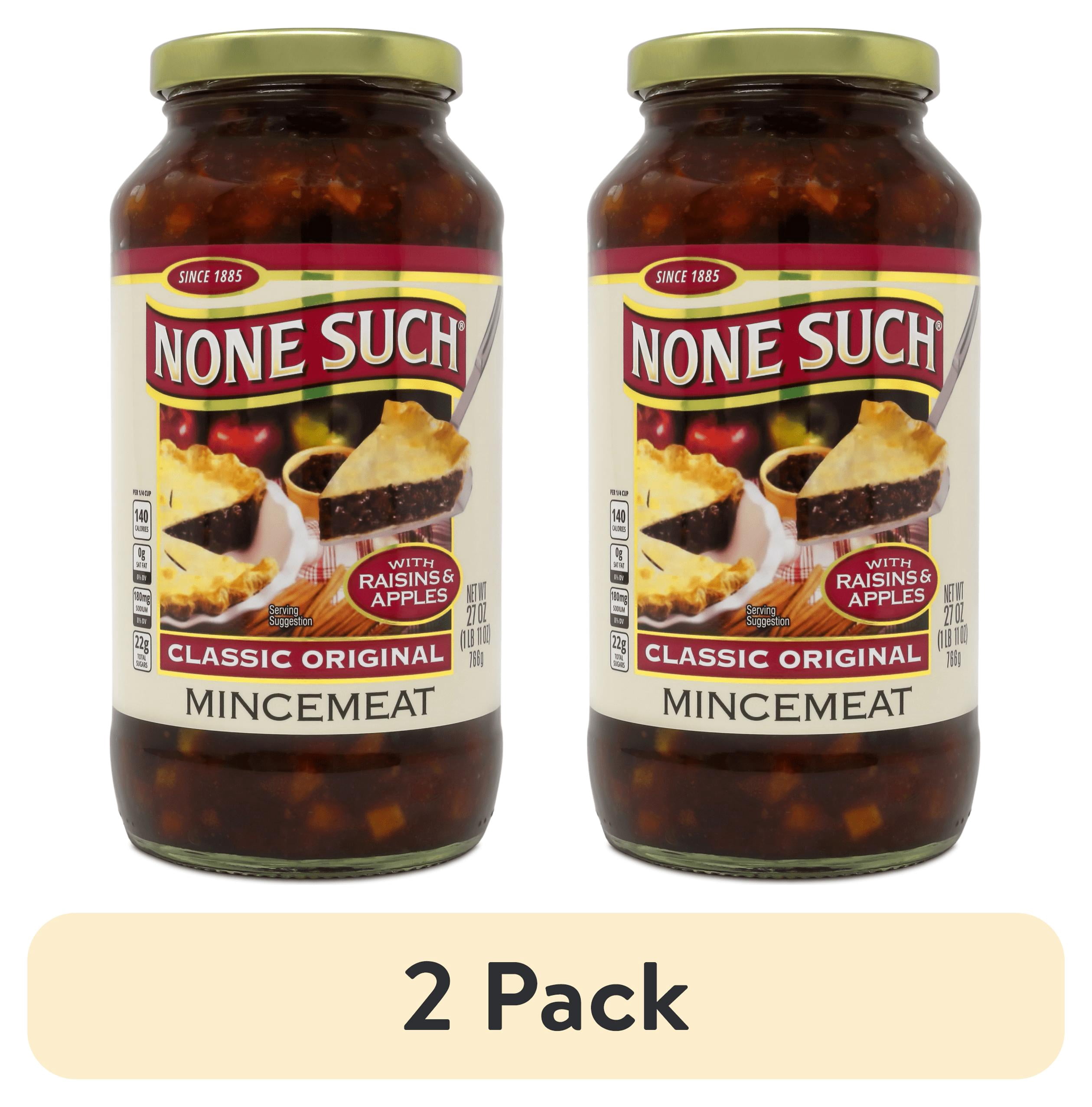 (2 pack) None Such Classic Original Mincemeat Pie Filling, with Raisins and Apples, 27 oz Jar