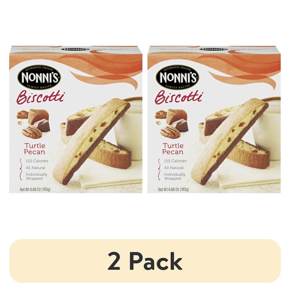 (2 pack) Nonni's Turtle Pecan Biscotti, 8 count, 6.88 oz