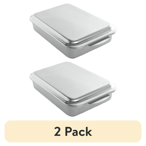 (2 pack) Nordic Ware Classic Metal 9x13 Covered Cake Pan — Residential Use, Standard Application