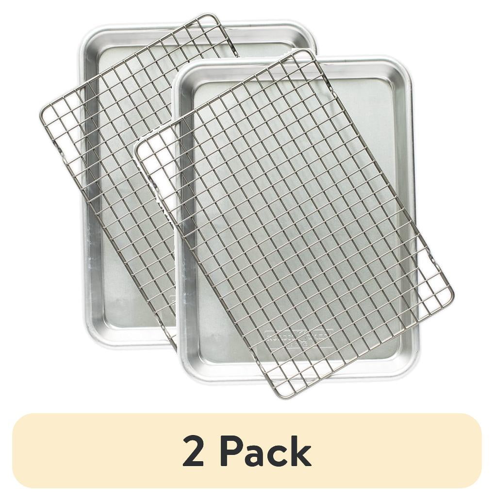 (2 pack) Nordic Ware Naturals Quarter Sheet Pan with Oven-Safe Nonstick Grid - Thumbnail 2