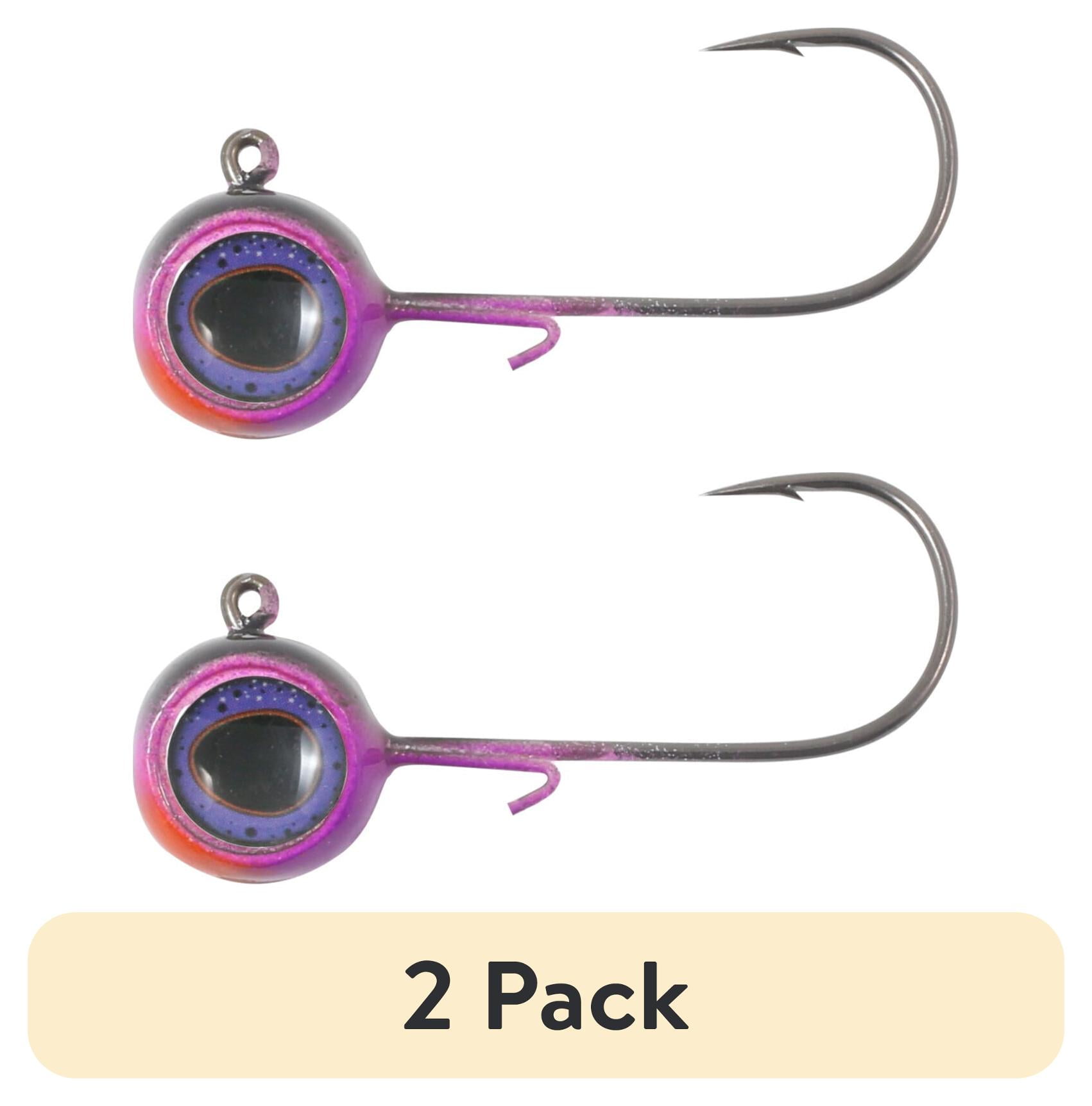 (2 pack) Northland Fishing Tackle Rigged Gumball Jig Swimbait Soft Plastic Lure, Shrimp, 1/4 Oz 2/0 Hook, 4/Card