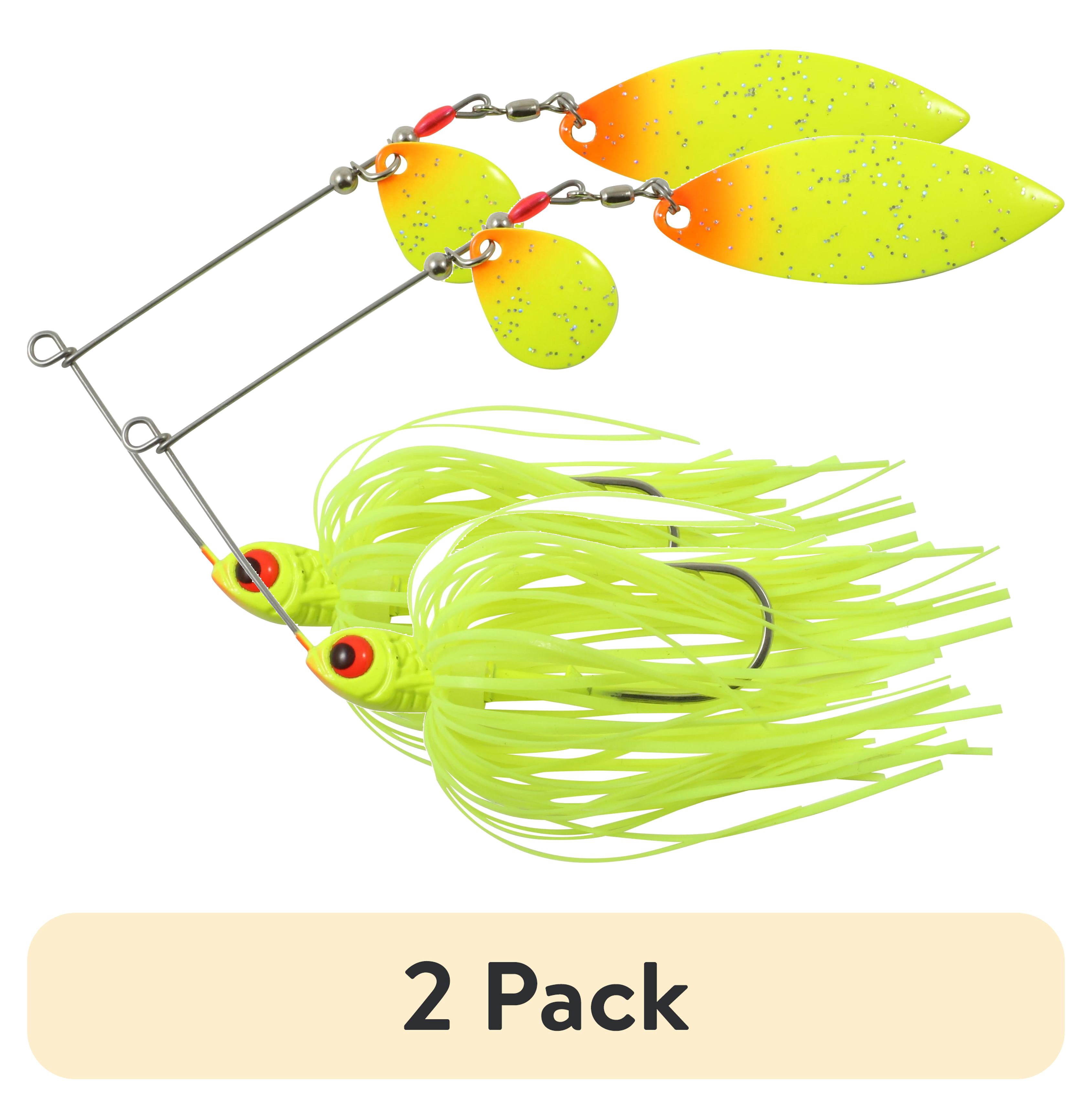 (2 pack) Northland Tackle Reed Runner Tandem Spin - Premium Spinner Baits For Freshwater - Lures For Bass, Pike, And Musky, Sunrise, 3/8 Oz