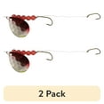 thumbnail image 1 of (2 pack) Northland Tackle Walleye Crawler Hauler, Spinner Rig, Freshwater, Hex Nickel Red, 1 of 8