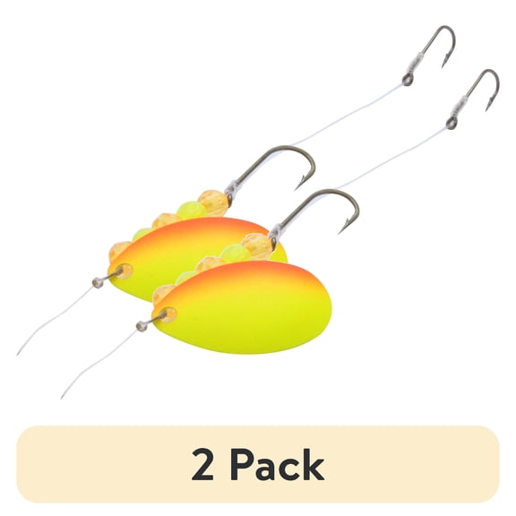 (2 pack) Northland Tackle Walleye Crawler Hauler, Spinner Rig, Freshwater, Sunshine