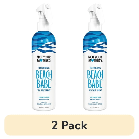 (2 pack) Not Your Mother's Beach Babe Texturizing Sea Salt Spray with UV Protection, Tropical Vanilla Coconut, 8 fl oz