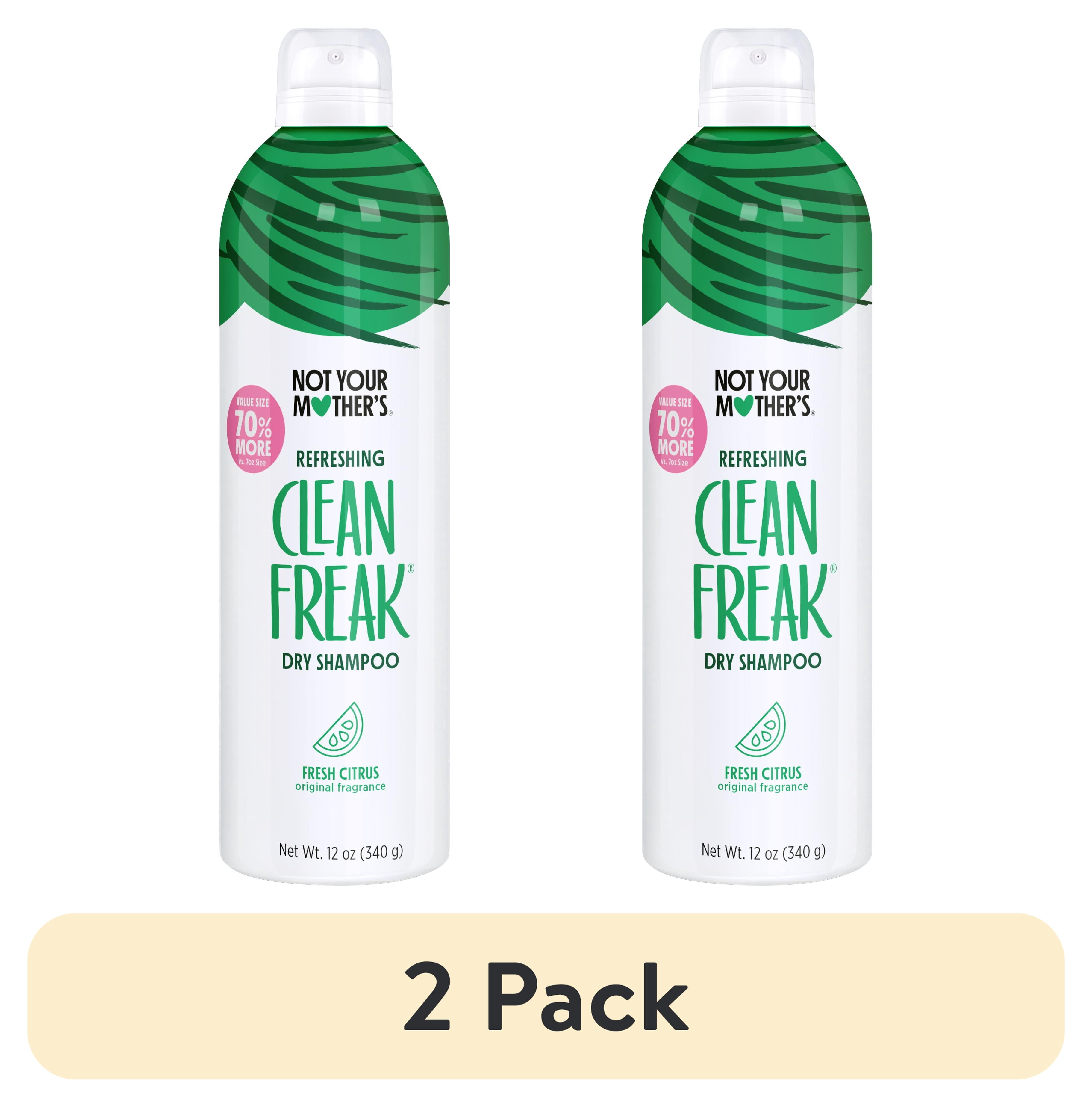 (2 pack) Not Your Mother's Clean Freak Refreshing Jumbo Dry Shampoo, 12 oz