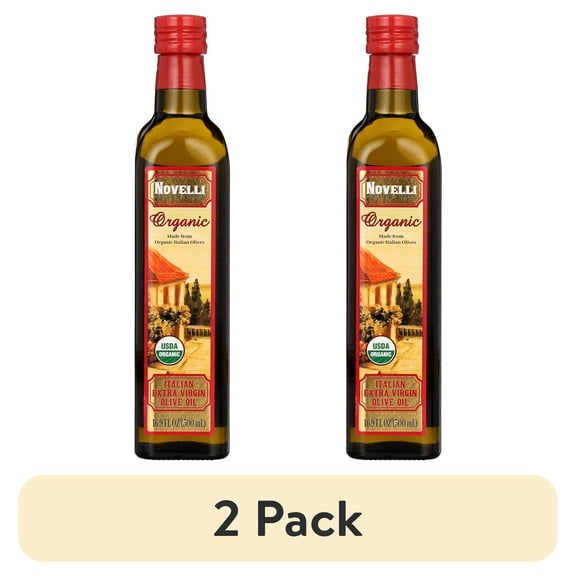 (2 pack) Novelli 100% Italian Organic Extra Virgin Olive Oil 16.9floz