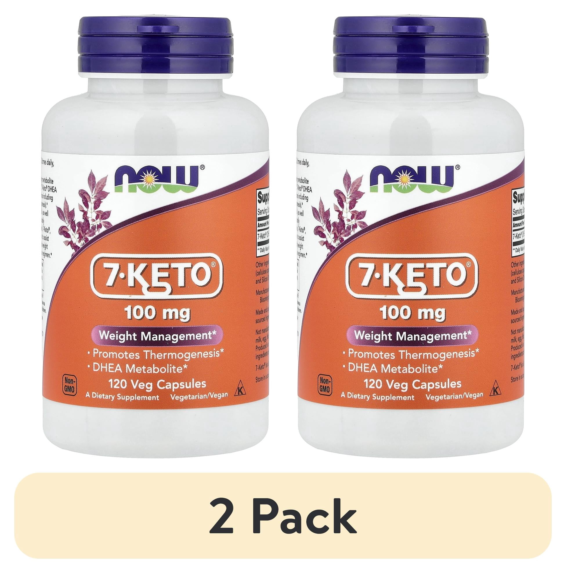 NOW Foods, 7-Keto, 100 mg, 120 Veggie Caps for Weight Management