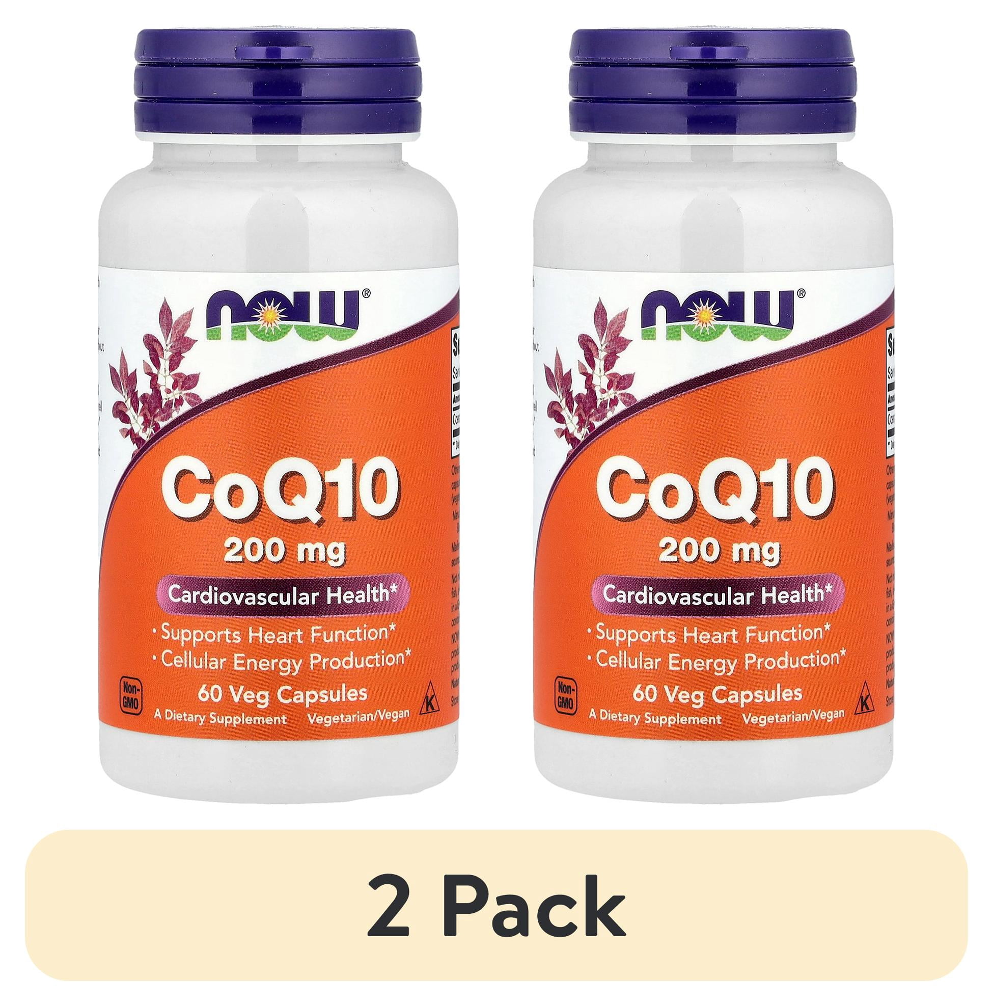 (2 pack) Now Foods Coq10 200Mg - 60 Veg Capsules