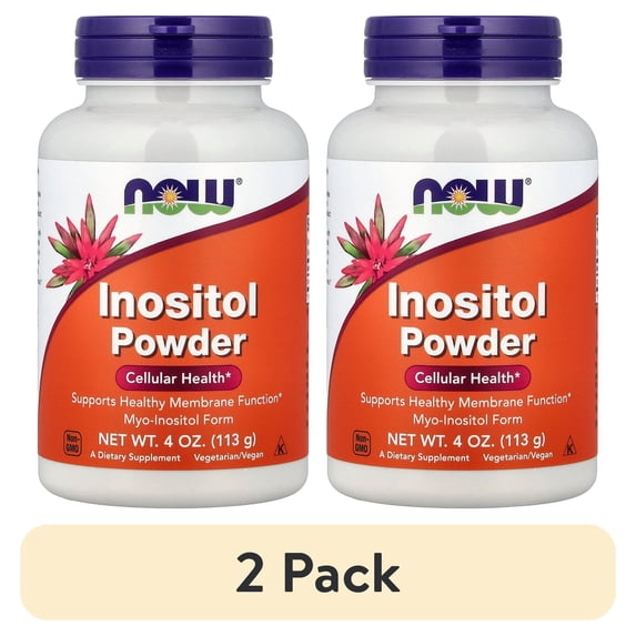 (2 pack) Now Foods Inositol Powder Vegetarian 4 oz Powder