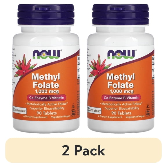 (2 pack) Now Foods Methyl Folate 1,000 mcg 90 Tablet