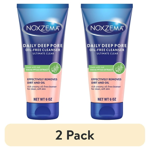 (2 pack) Noxzema Ultimate Clear Face Wash, Daily Deep Pore Cleanser – Deep Cleansing Face Wash, 6oz