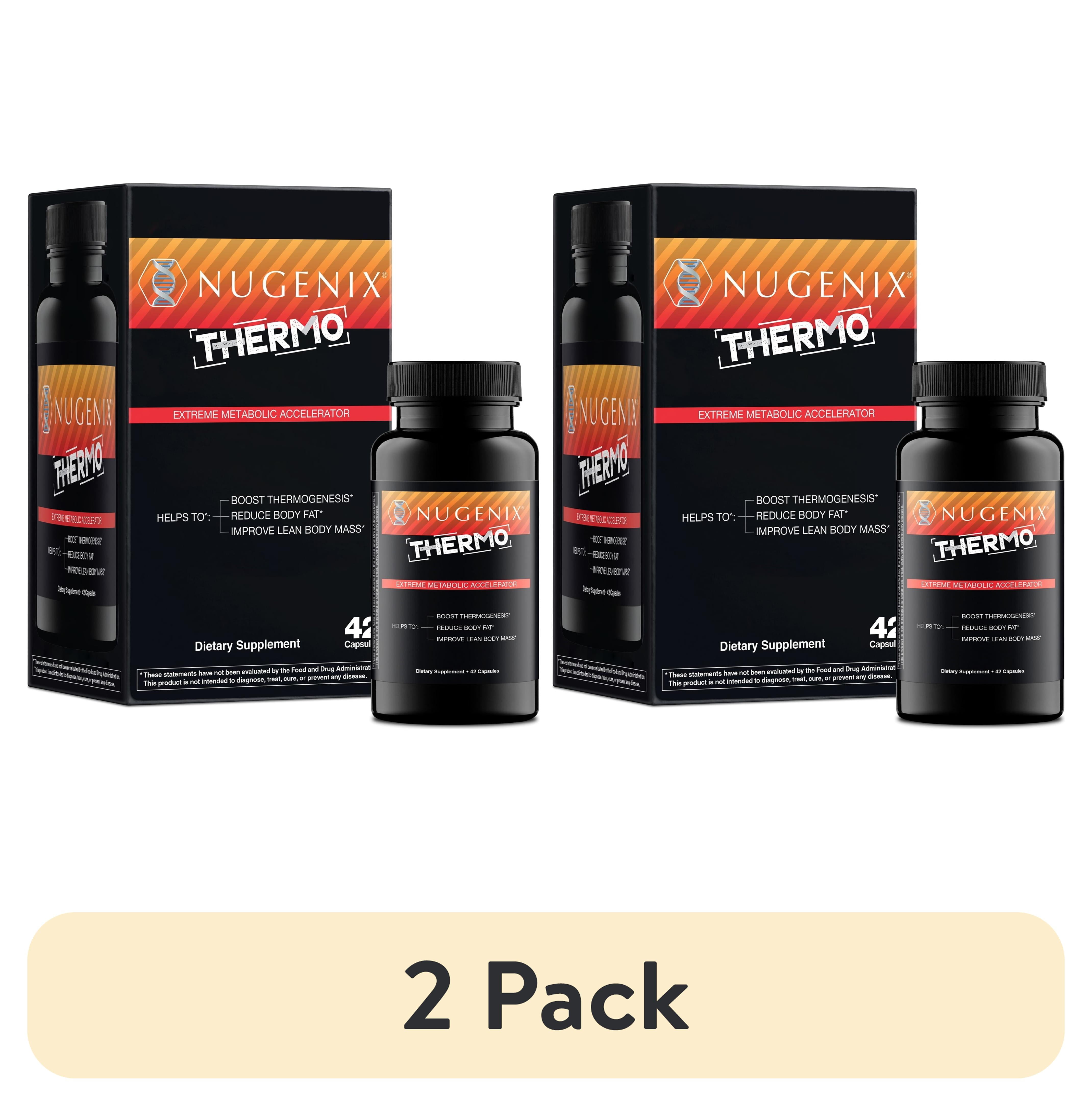 (2 pack) Nugenix Thermo Men's Fat Burner Supplement, Extreme Metabolic Accelerator with Chromax, 42 Count