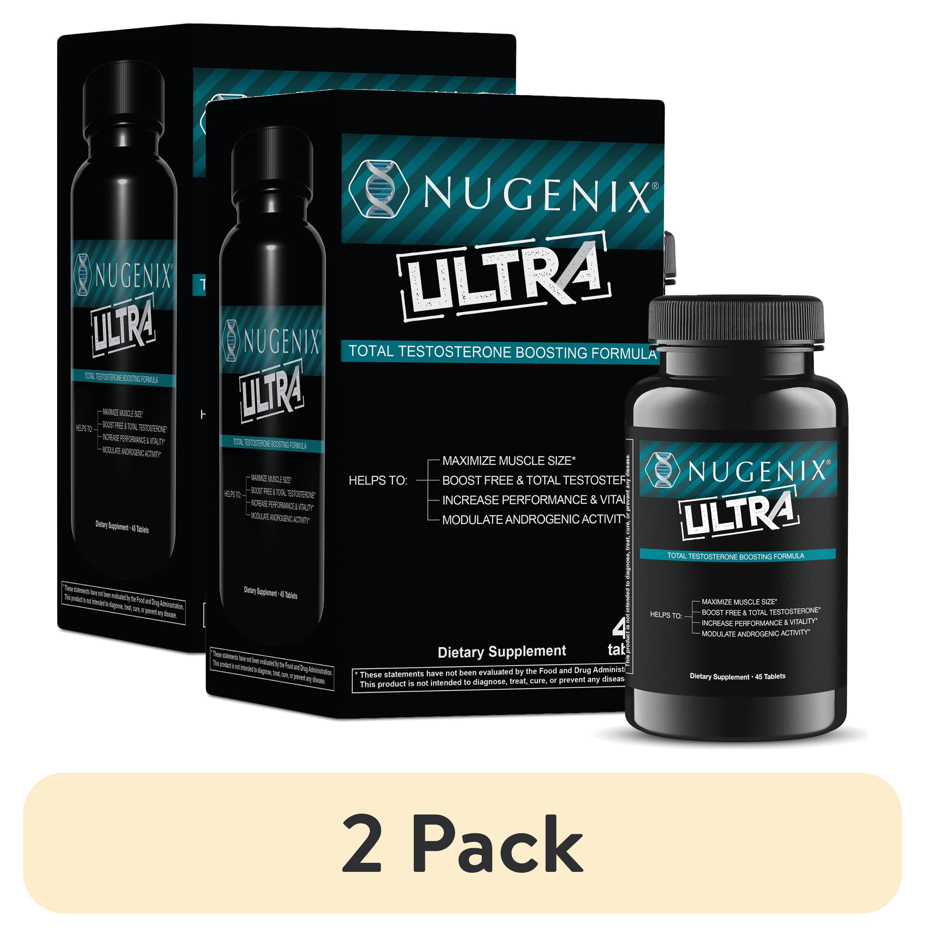 (2 pack) Nugenix Ultra Total and Free Testosterone Booster for Men, Dietary Supplement, 45 Count