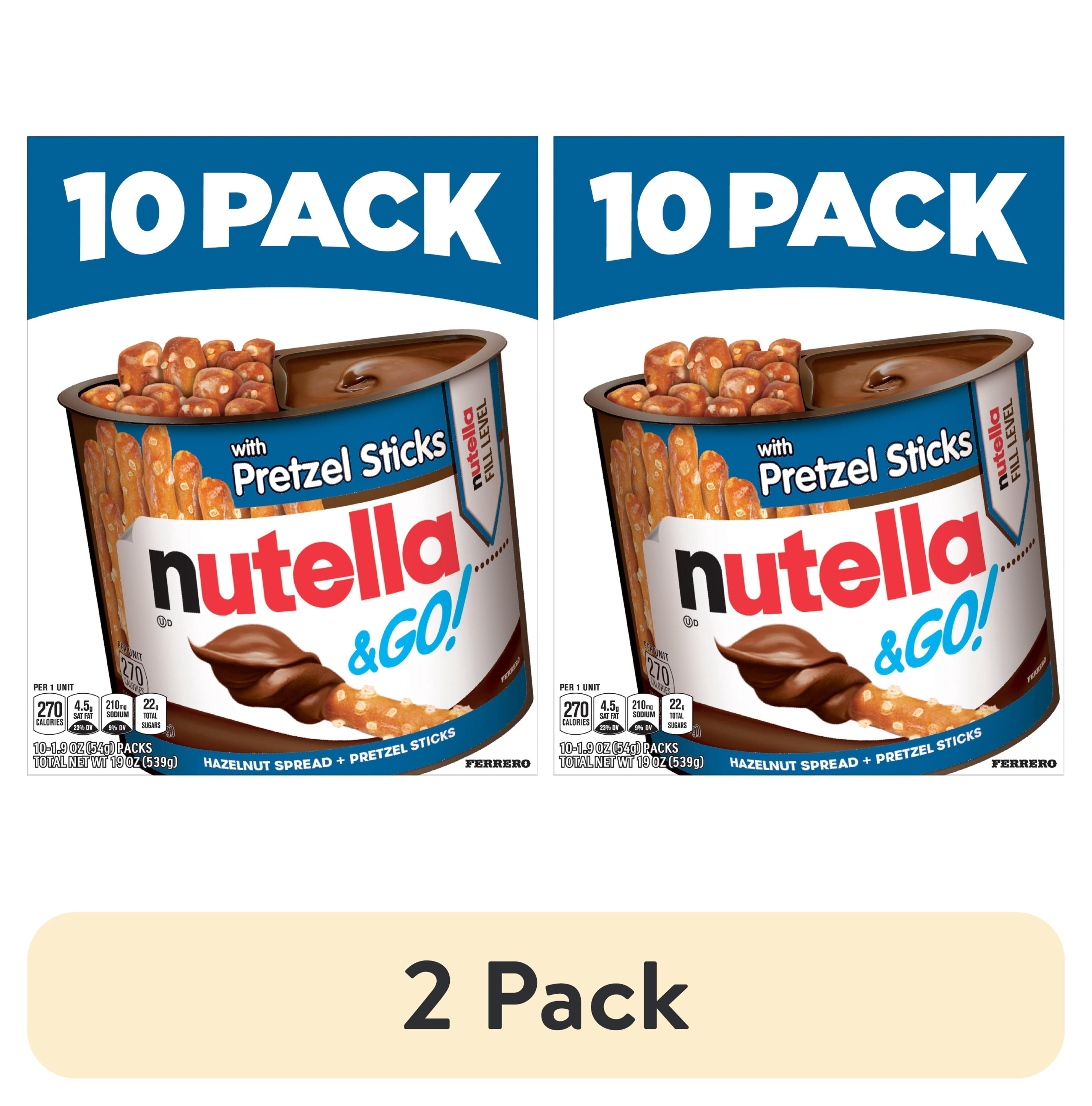 Nutastic (2 pack) Nutella & GO! Chocolate Hazelnut Spread with Cocoa + Pretzel ...