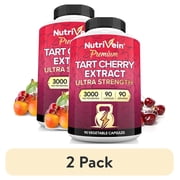2 pack NutriVein Tart Cherry Extract Capsules - Joint & Muscle Recovery, Vegan - 90 Count