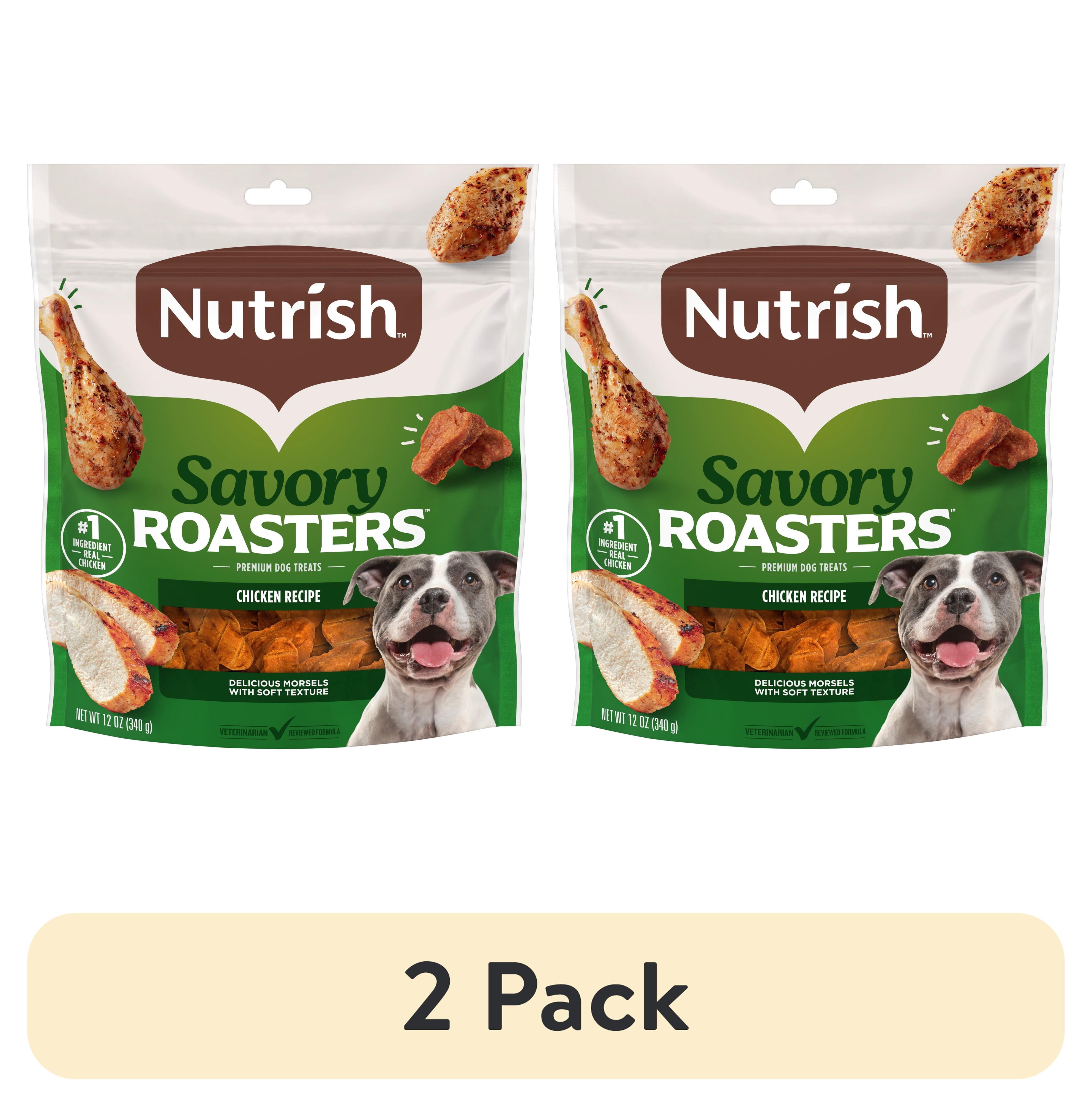 (2 pack) Rachael Ray Nutrish Savory Roasters Chicken Recipe Premium Dog Treats, 12 oz Pouch