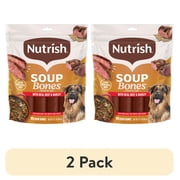 (2 pack) Nutrish Soup Bones Premium Dog Chews with Real Beef and Barley, 11 Chews, Packaging May Vary (Rachael Ray)
