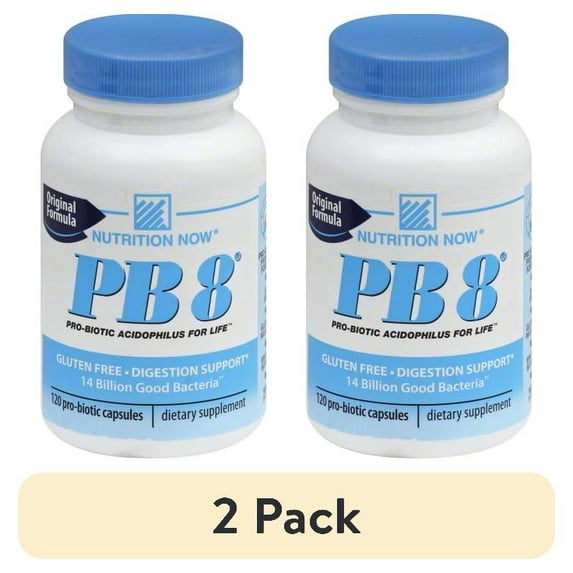 (2 pack) Nutrition Now PB 8 Pro-Biotic Acidophilus For Life Capsules, 120 Ct