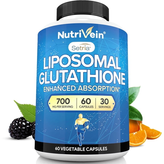 (2 pack) Nutrivein Liposomal Glutathione Supplement - 700 Mg - 60 Capsules