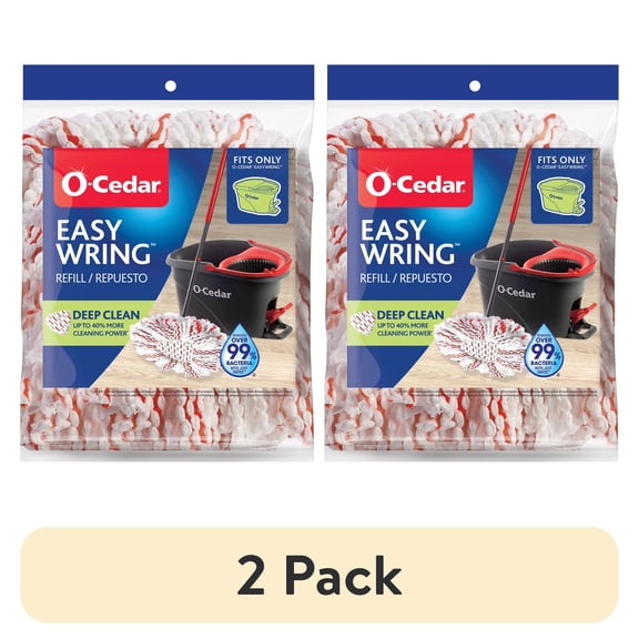 (2 pack) O-Cedar EasyWring™ Deep Clean Mop Head Replacement