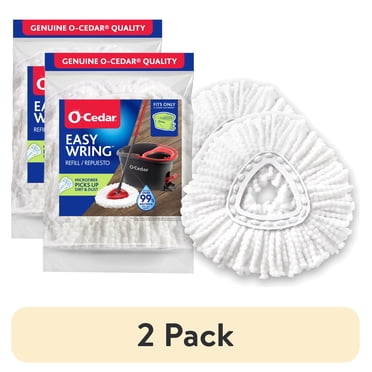 (2 pack) O-Cedar EasyWring™ Machine Washable Microfiber Spin Mop Head Replacement