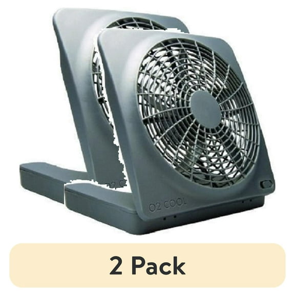 (2 pack) O2COOL 10 inch Battery or Electric Portable Fan, Camping Fan, Tent Accessory