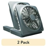 2 pack O2COOL 10 inch Battery or Electric Portable Fan, Camping Fan, Tent Accessory