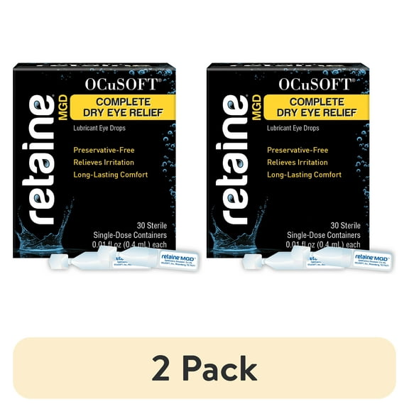 (2 pack) OCuSOFT Retaine MGD Preservative Free Eye Drops, 30 Count