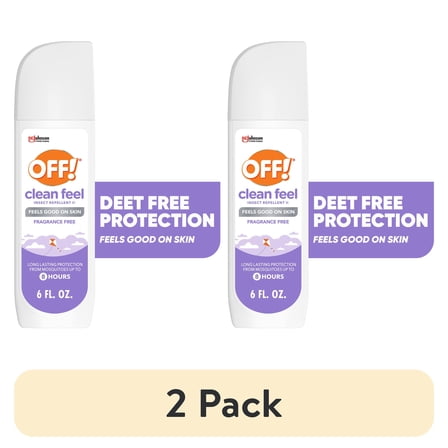 (2 pack) OFF! Clean Feel Picaridin Mosquito Repellent Spritz, Fragrance Free Formula, 6 oz