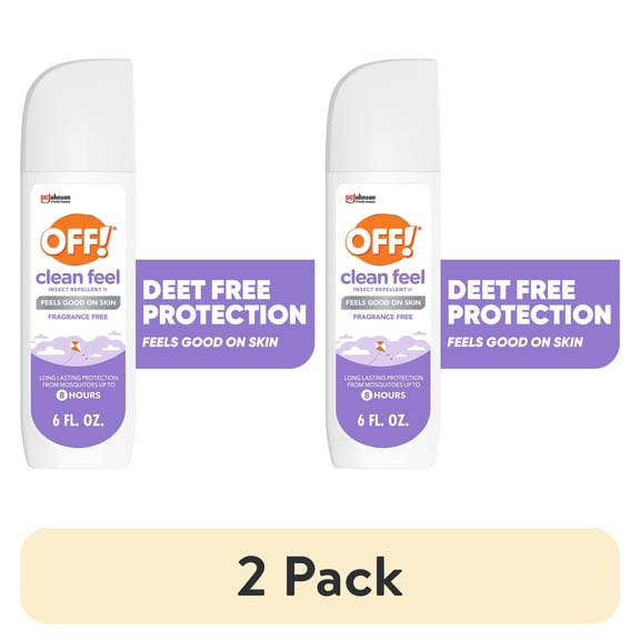 (2 pack) OFF! Clean Feel Picaridin Mosquito Repellent Spritz, Fragrance Free Formula, 6 oz