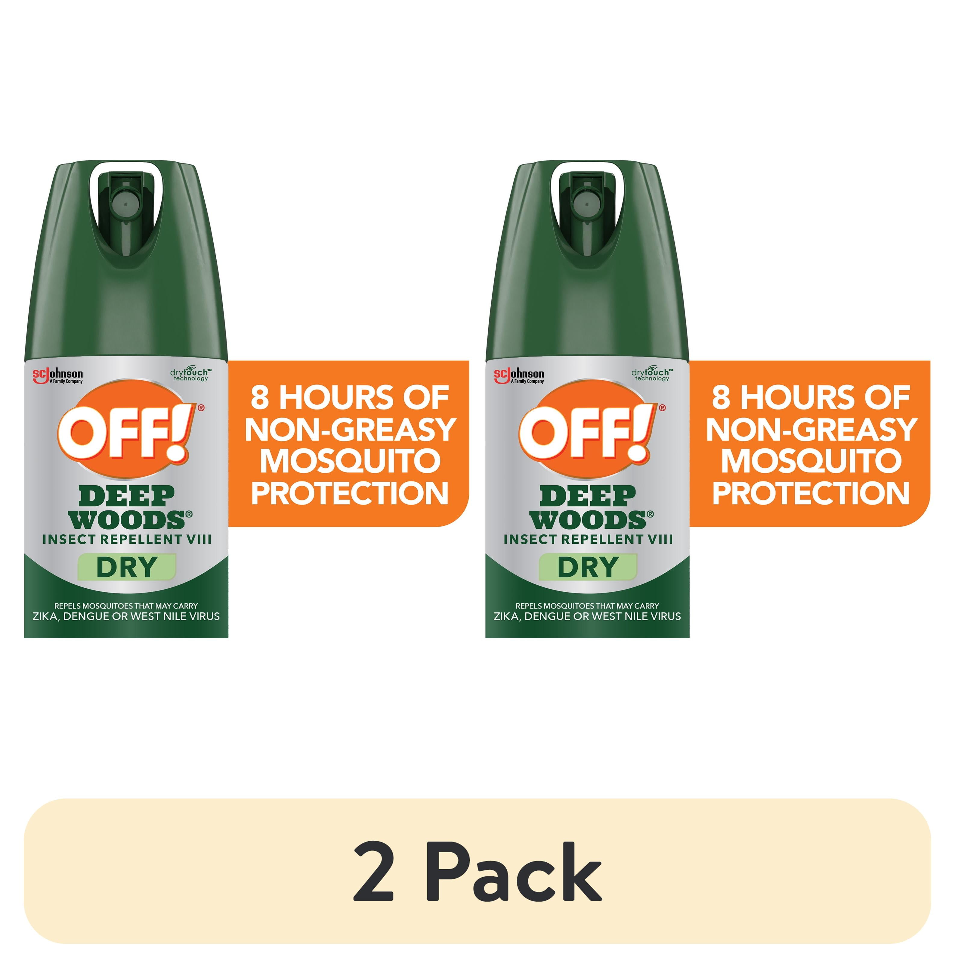 2 pack) OFF! Deep Woods Mosquito Insect Repellent VIII Dry Bug