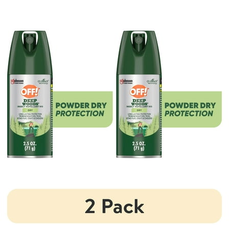 (2 pack) OFF! Deep Woods Long Lasting Protection 25% Deet Insect Repellent VIII Aerosol, 2.5 oz