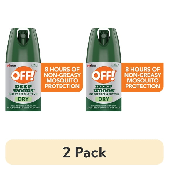 (2 pack) OFF! Deep Woods Mosquito Insect Repellent VIII Dry Bug Spray, 2.5 oz