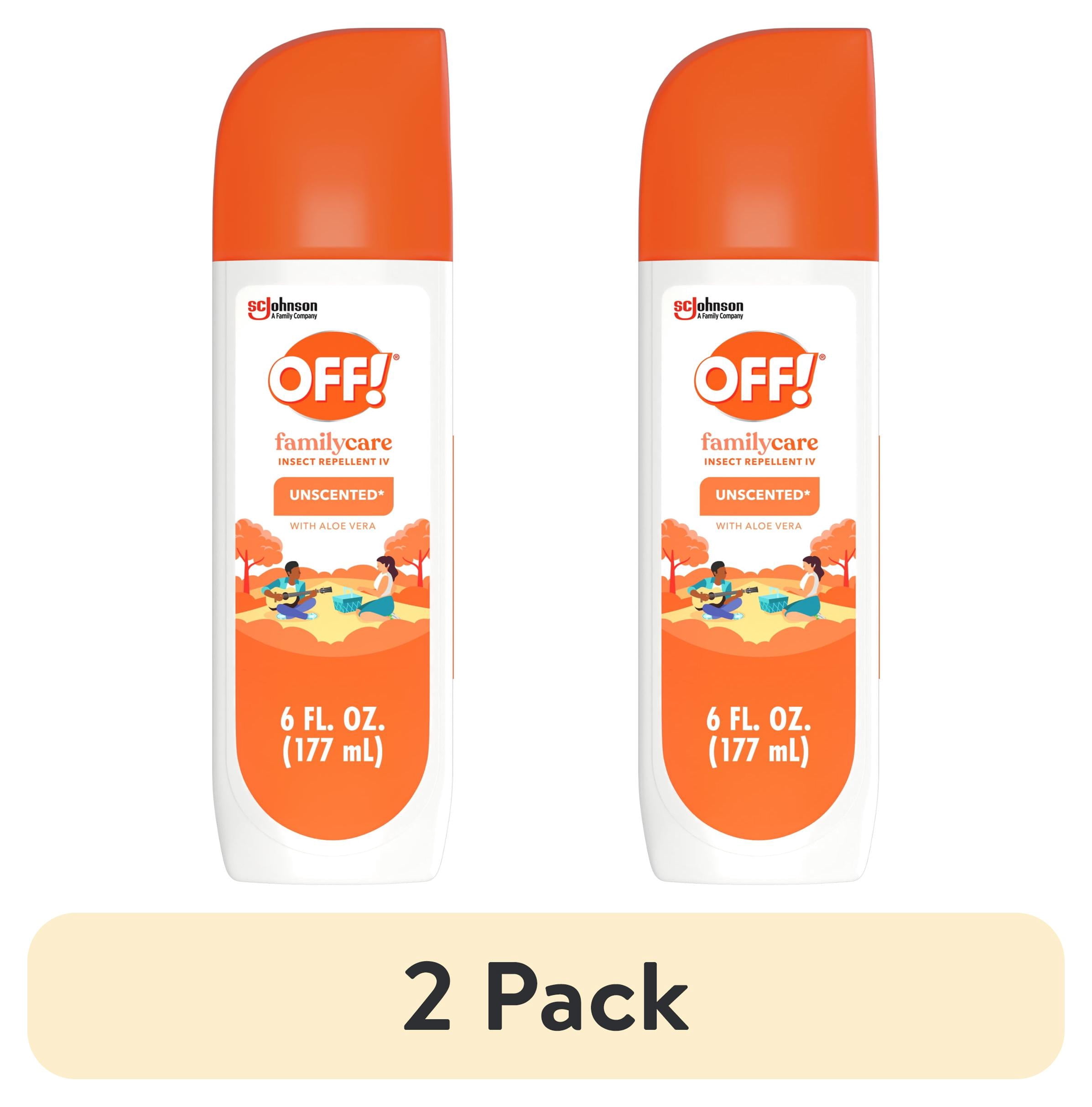 (2 pack) OFF! FamilyCare Mosquito Repellent IV Spritz, Outdoor Bug Spray, 7% DEET, Unscented, 6 oz