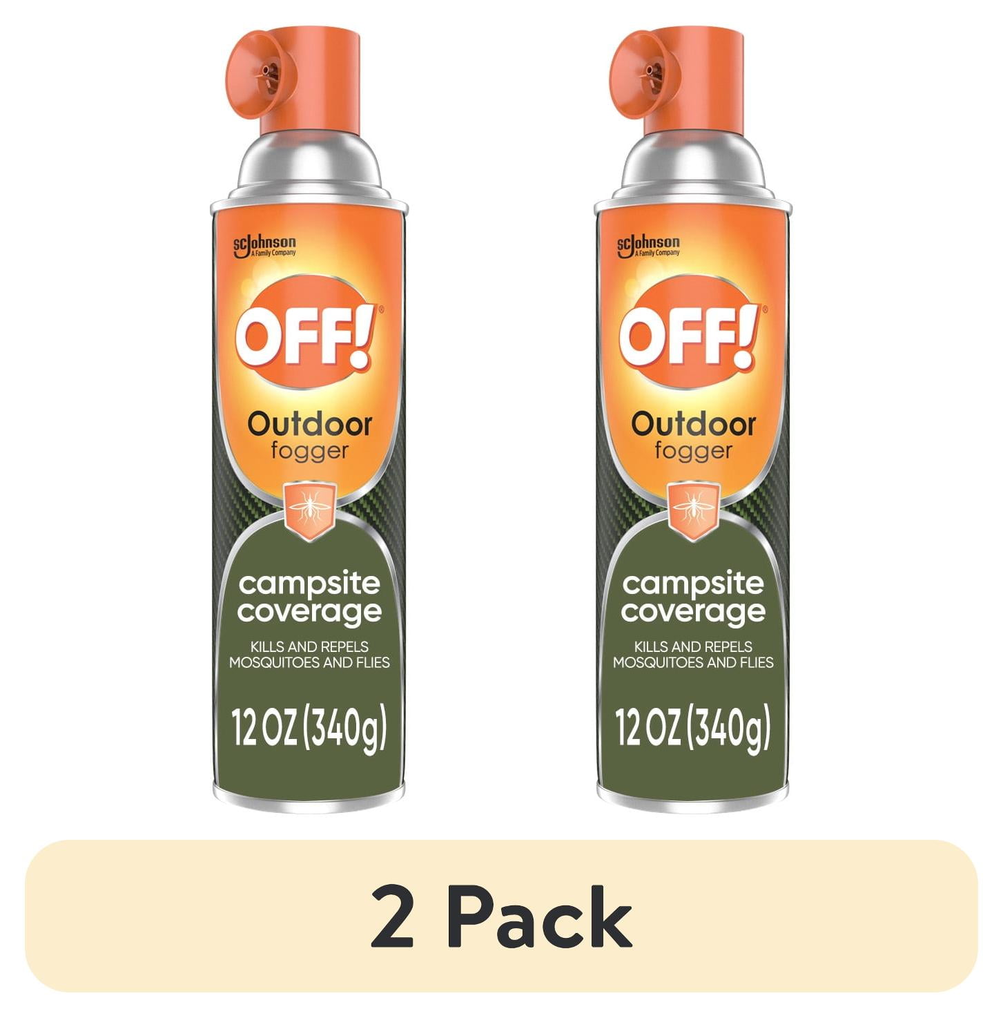 (2 pack) OFF! Outdoor Mosquito Fogger, Campsite Insecticide with up to 6 Hours of Protection, 12 oz