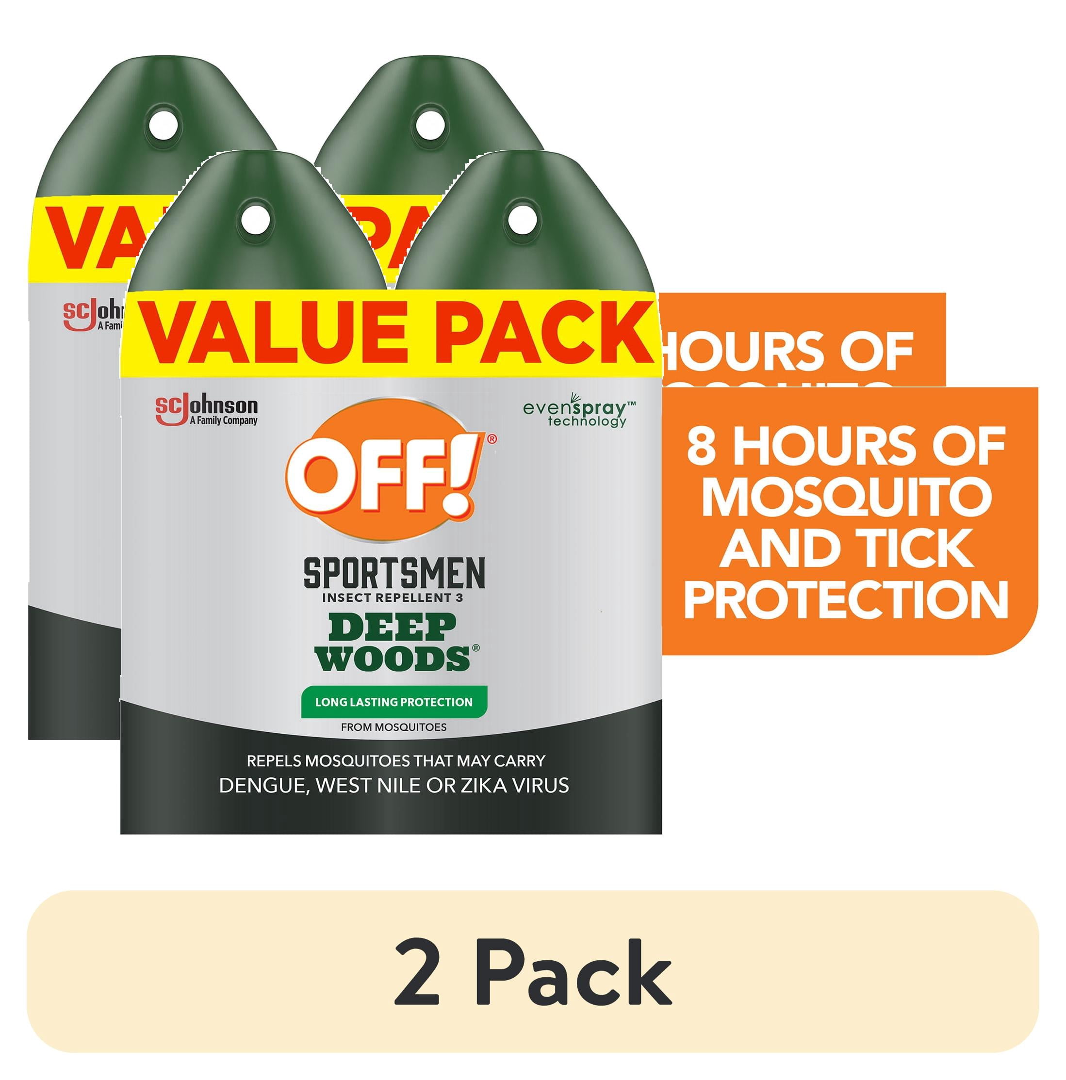 (2 pack) OFF! Sportsmen Insect Repellent 3 Deep Woods, Bug Spray, Mosquito Repellent Spray, 8 oz, 2 Ct
