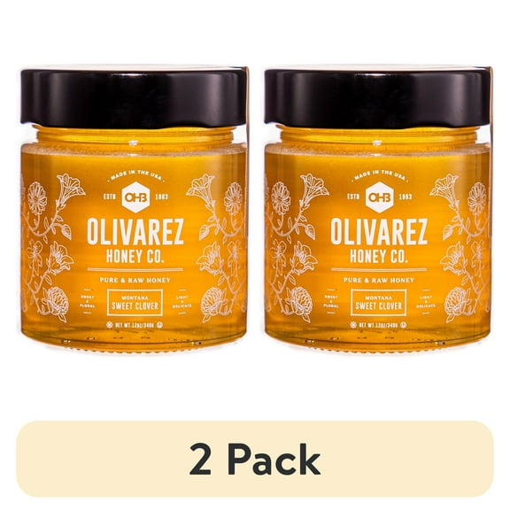 (2 pack) Olivarez Honey Company Montana Clover Honey 12oz Jar - Allergens Not Contained