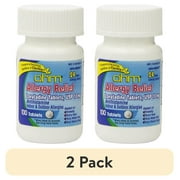 (2 pack) OHM Loratadine USP 10mg Antihistamine 24Hr Allergy Relief Compare to Claritin, 100ct