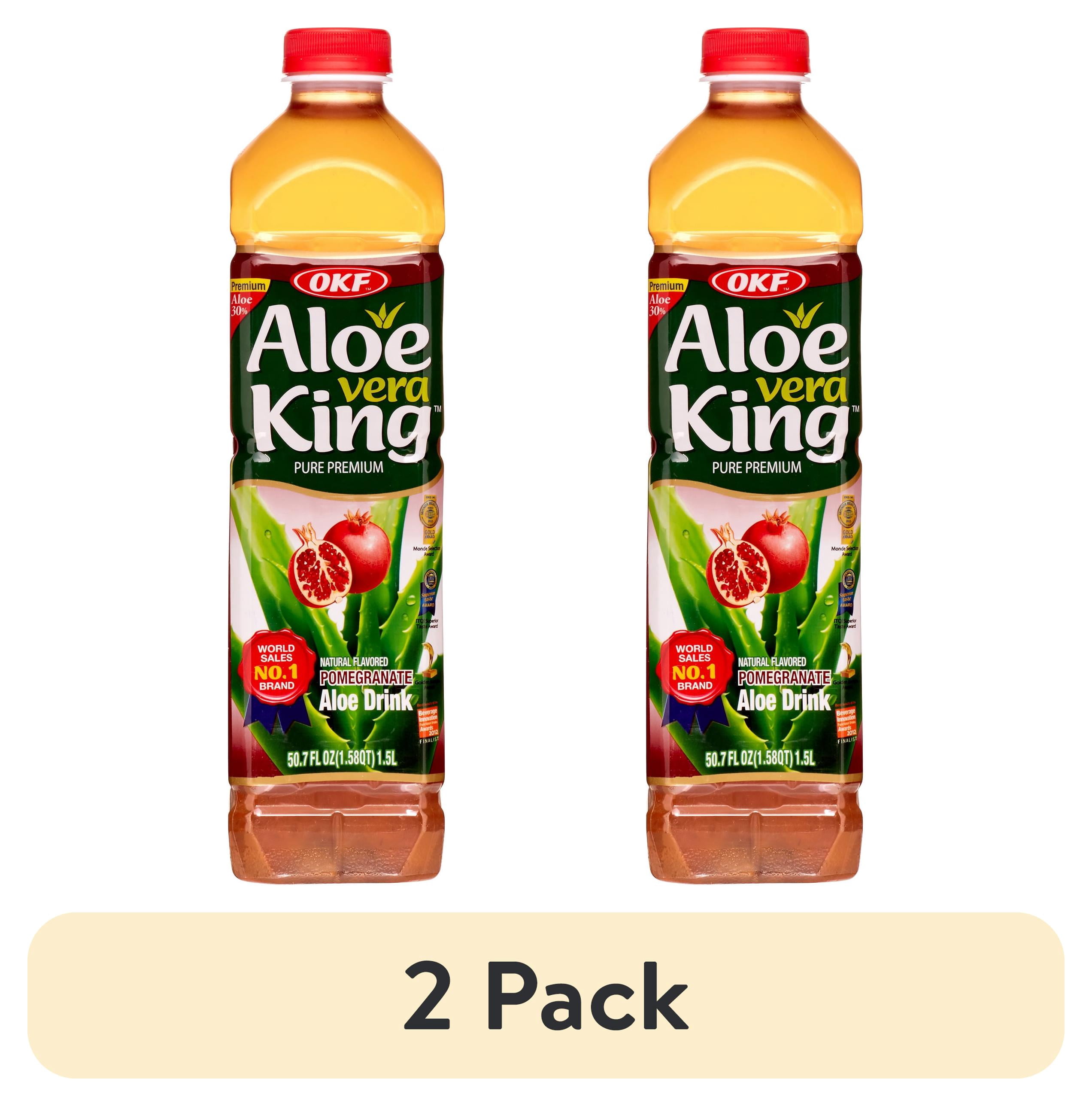(2 pack) OKF Aloe Vera King, Pomegranate, 50.7 Fl Oz