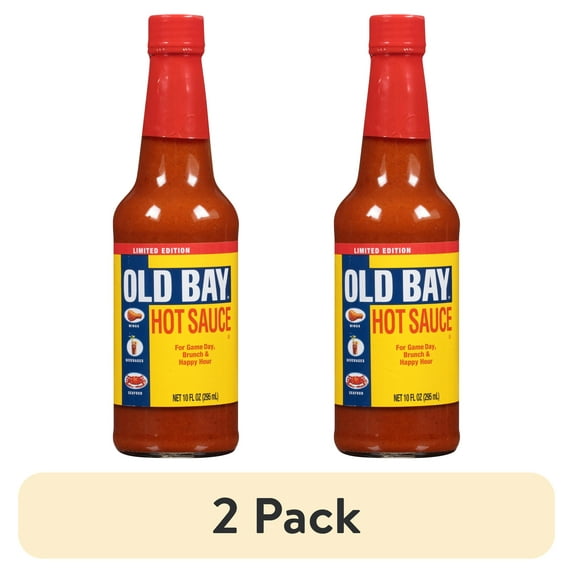 (2 pack) OLD BAY Kosher Hot Sauce, 10.0 oz Bottle
