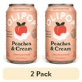 thumbnail image 1 of (2 pack) OLIPOP Prebiotic Soda, Peaches & Cream, 12 fl oz, Refrigerated, 1 of 12